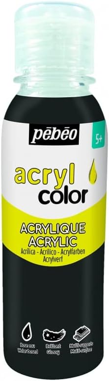 PEBEO CHILDREN'S ACRYLIC PAINT - ACRYLCOLOR 150ML BLACK