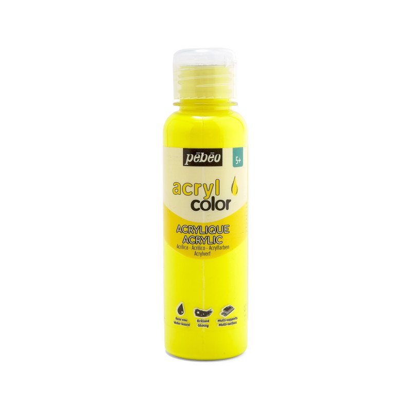 PEBEO ACRYLCOLOR 150ML FLUORESCENT YELLOW