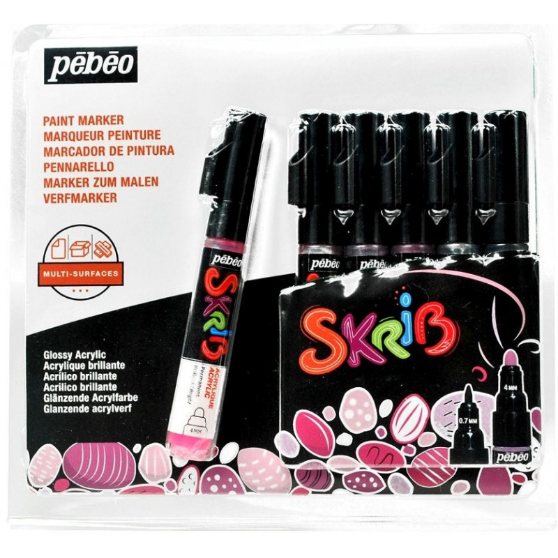 SET6 MARKER ACRYLIC SUGAR ALMOND