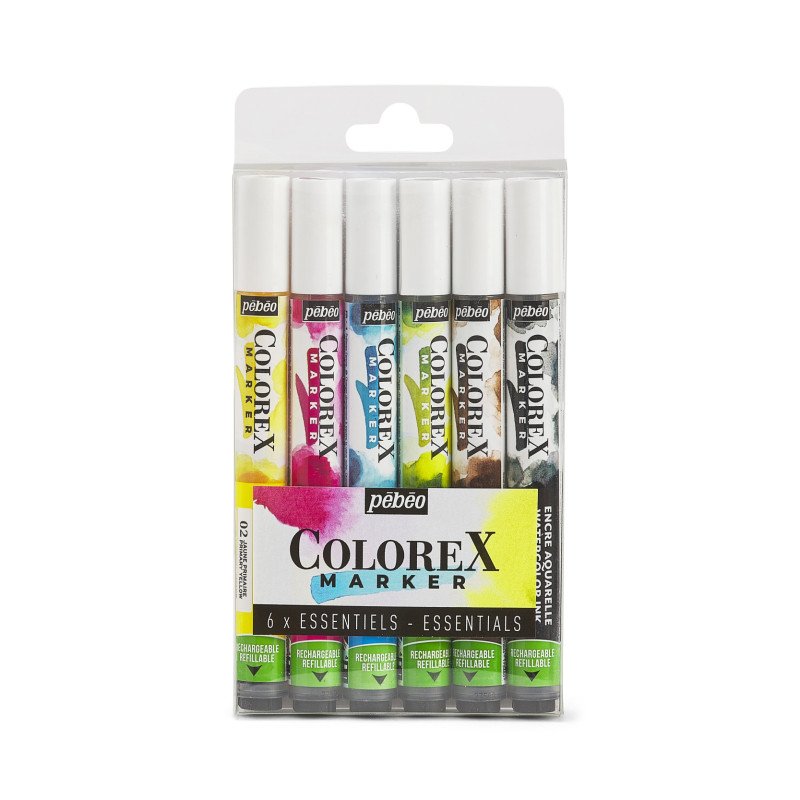 PEBEO COLOREX MARKER SET 6 ESSENTIAL