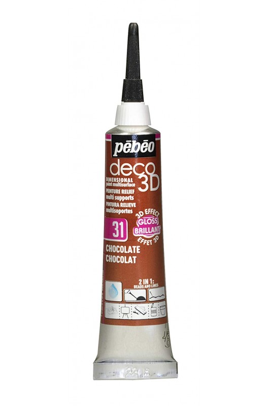 PEBEO DECO 3D GLOSS 20ML CHOCOLATE