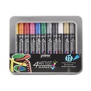 PEBEO OIL-BASED PAINT MARKER SET OF 12 - 4ARTIST MARKER 4MM - METAL BOX 580500