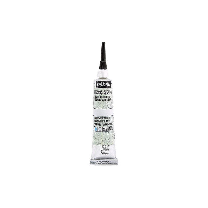 PEBEO CERNE RELIEF OUTLINER TRANSPARENT GLITTER T20ML