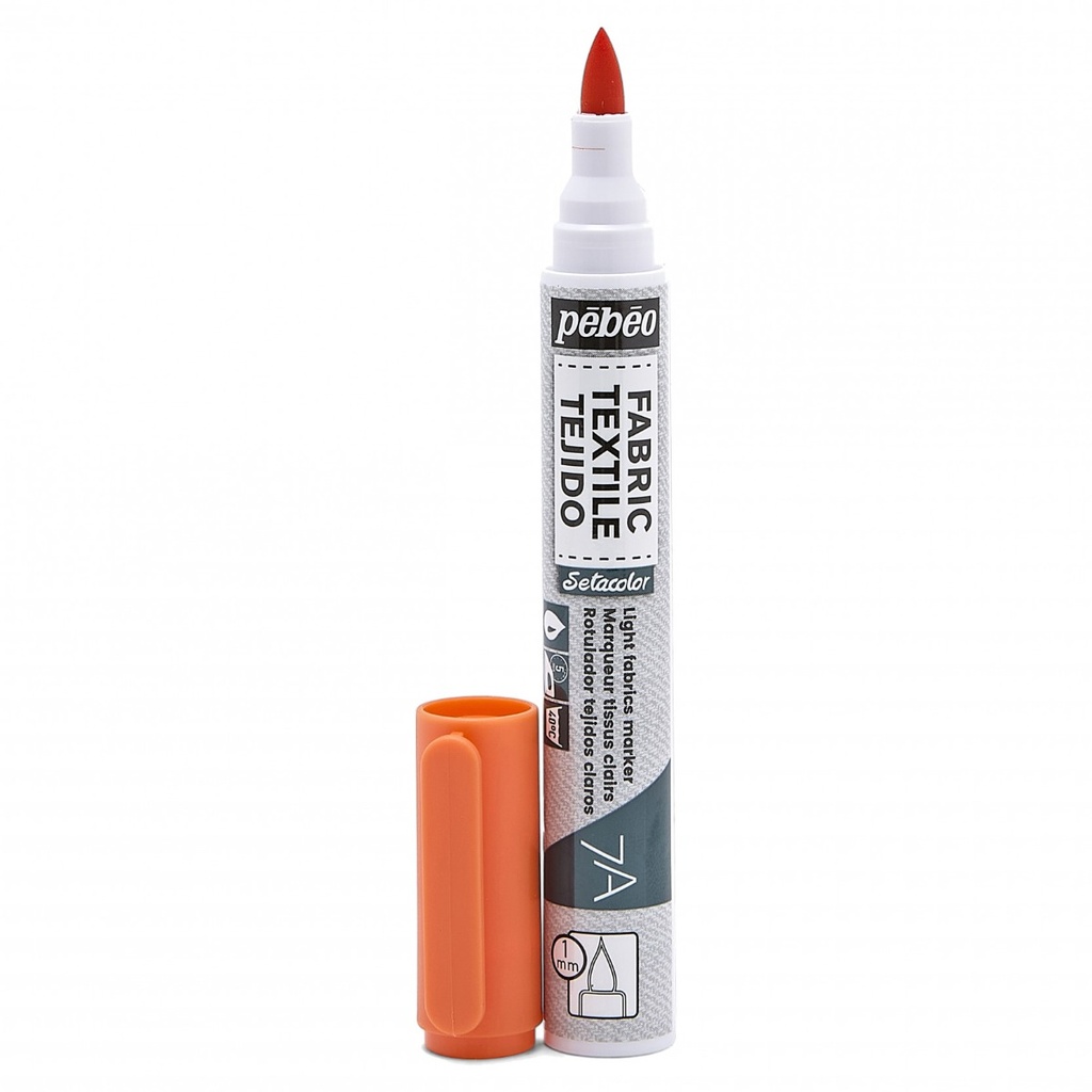 PEBEO 7A LIGHT FABRIC MARKER 1MM ORANGE