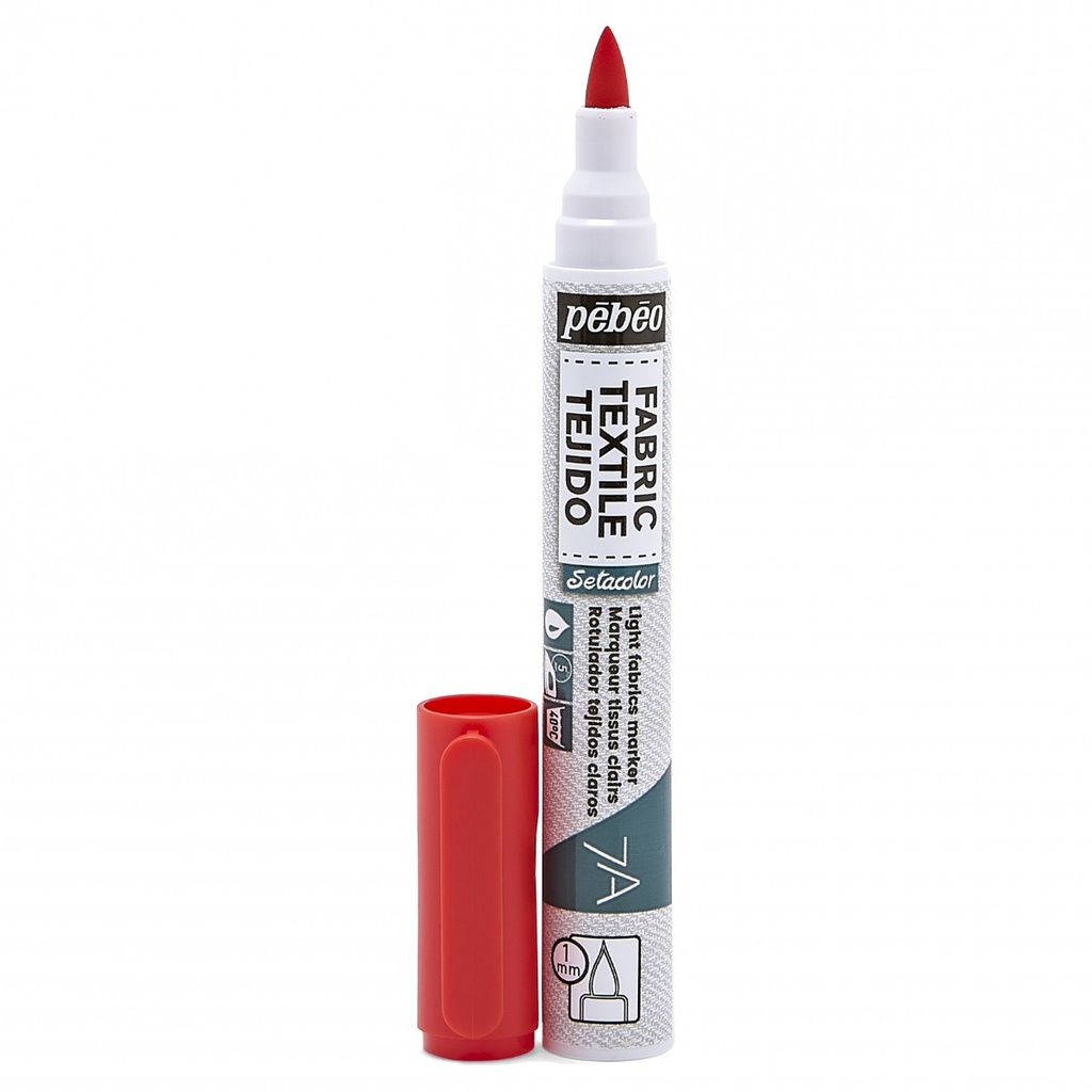 PEBEO 7A LIGHT FABRIC MARKER 1MM RED