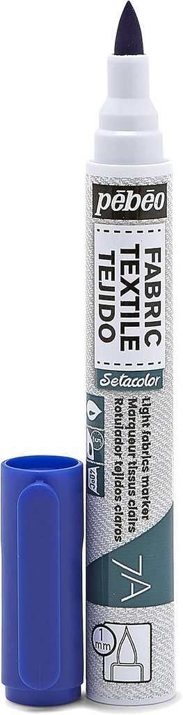 PEBEO 7A LIGHT FABRIC MARKER 1MM BLUE