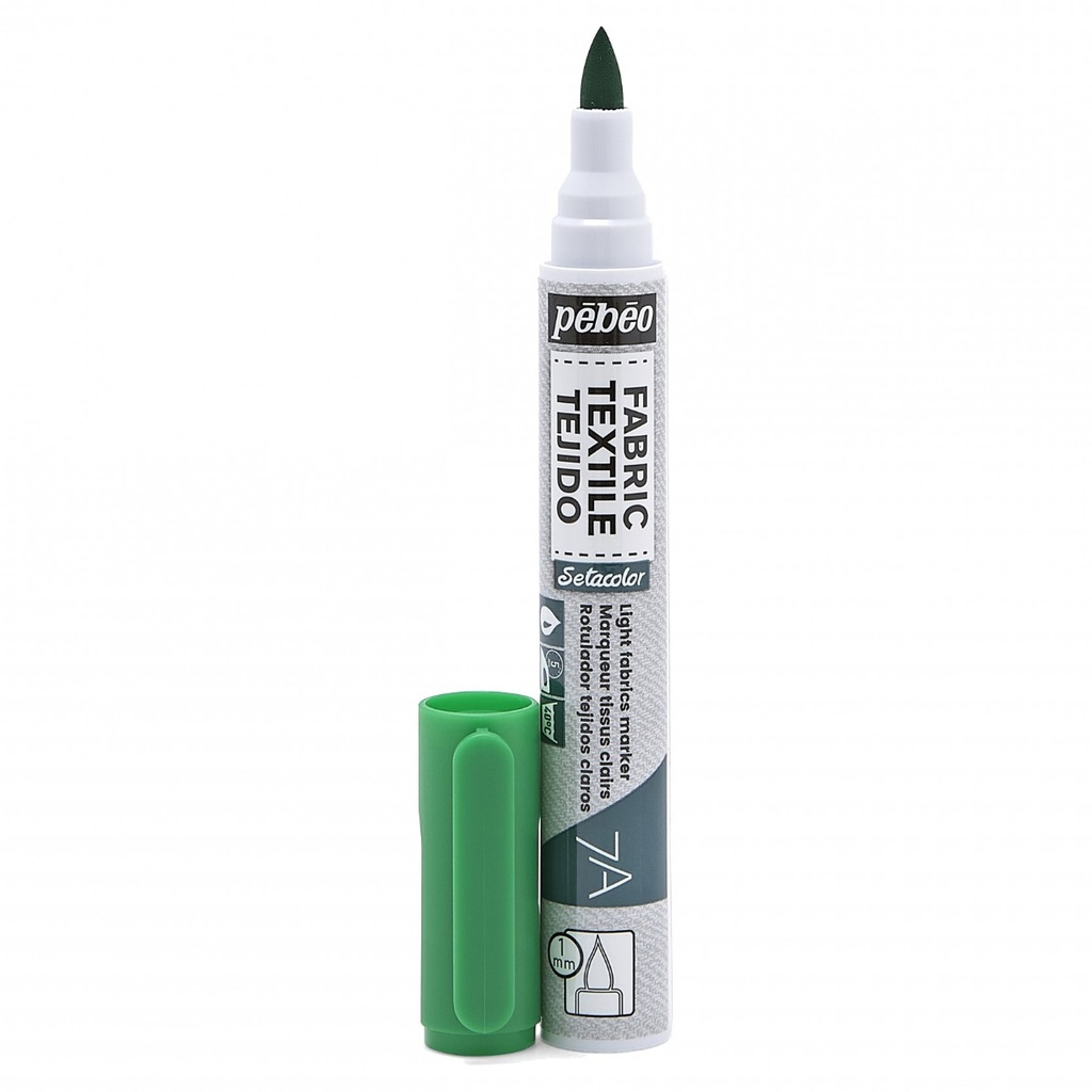 PEBEO 7A LIGHT FABRIC MARKER 1MM GREEN