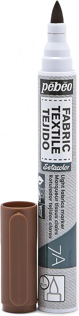 PEBEO 7A LIGHT FABRIC MARKER 1MM BROWN