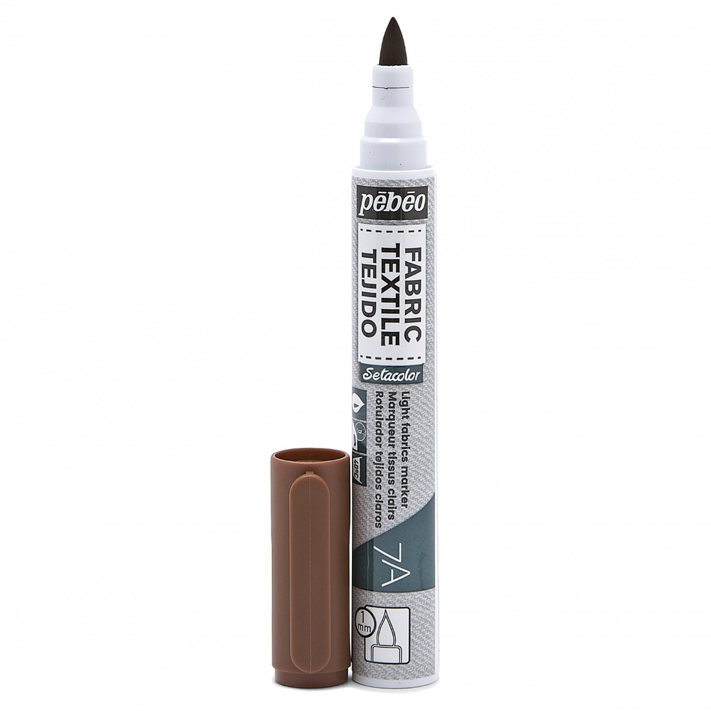 PEBEO 7A LIGHT FABRIC MARKER 1MM BROWN