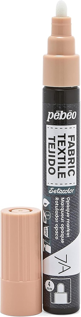 PEBEO 7A OPAQUE FABRIC MARKER 4MM PASTEL ORANGE
