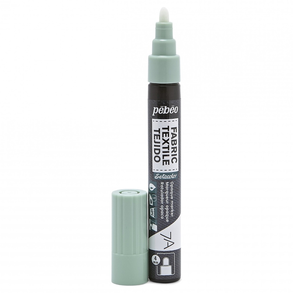 PEBEO 7A OPAQUE FABRIC MARKER 4MM PASTEL GREEN