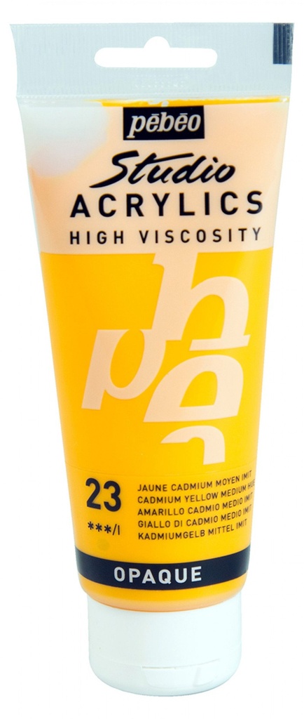 PEBEO STUDIO ACRYLIC HV100ML CADMIUM YELLOW MEDIUM