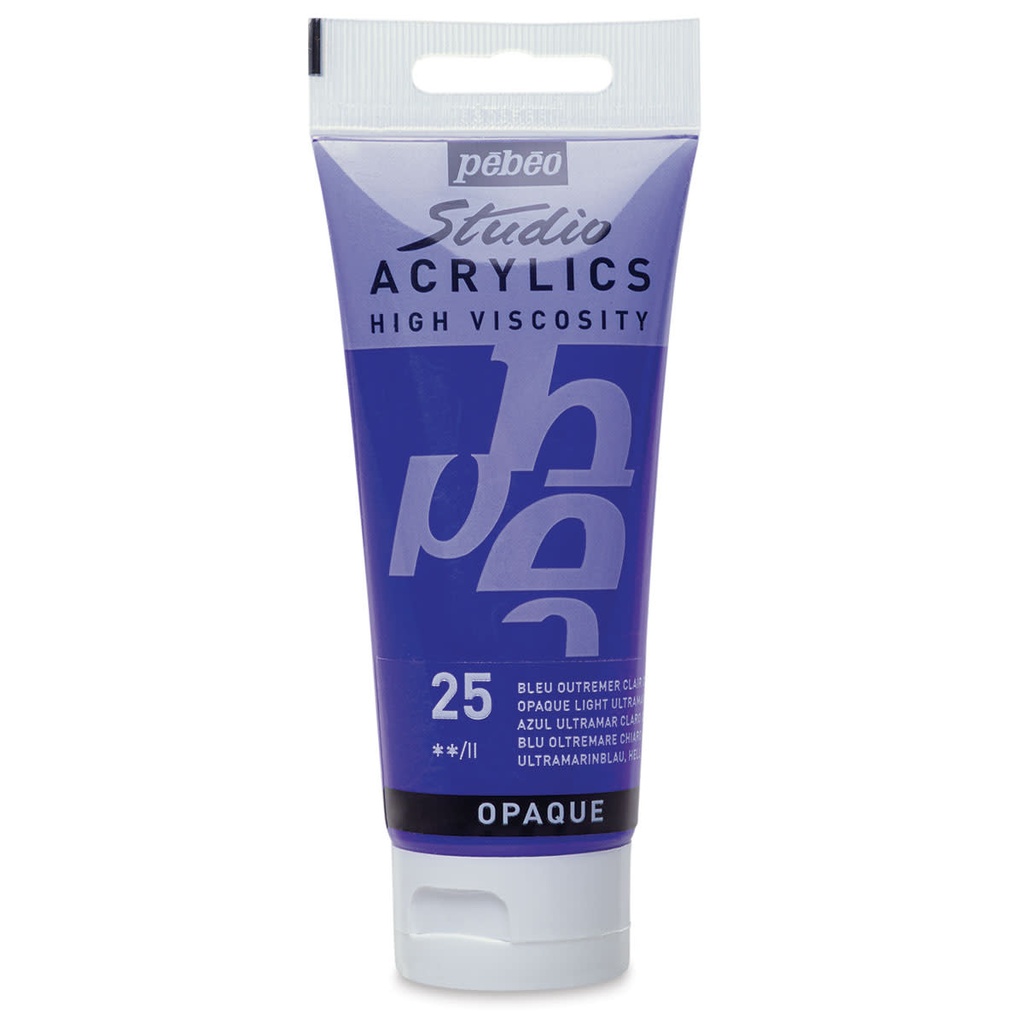 PEBEO STUDIO ACRYLIC HV100ML LIGHT ULTRAMARINE BLUE