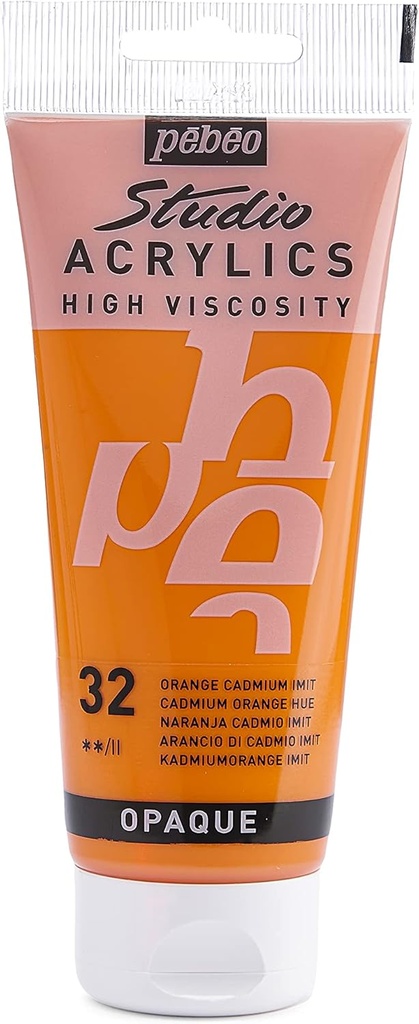 PEBEO ACRYLIC STUDIO HV 100ML CADMIUM ORANGE HUE