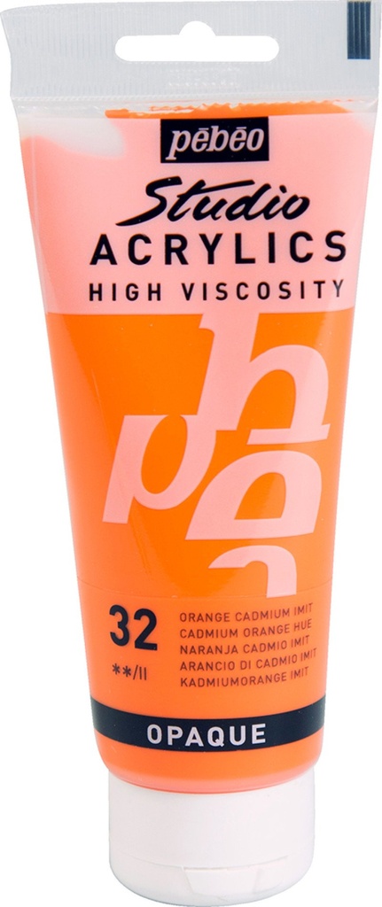 PEBEO ACRYLIC STUDIO HV100ML CADMIUM ORANGE HUE