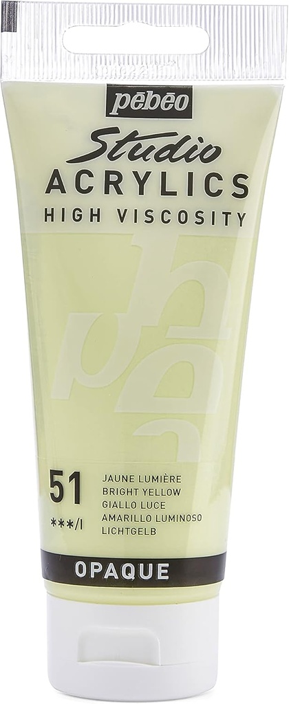 PEBEO ACRYLIC STUDIO HIGH VELOCITY 100ML BRIGHT YELLOW