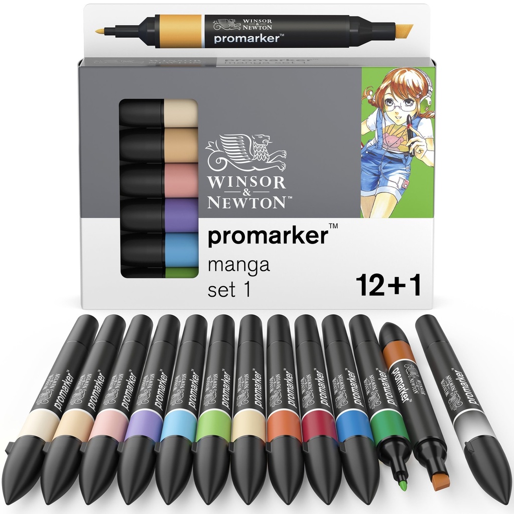  WINSOR & NEWTON PROMARKER 12+1 MANGA EXPANSION 1