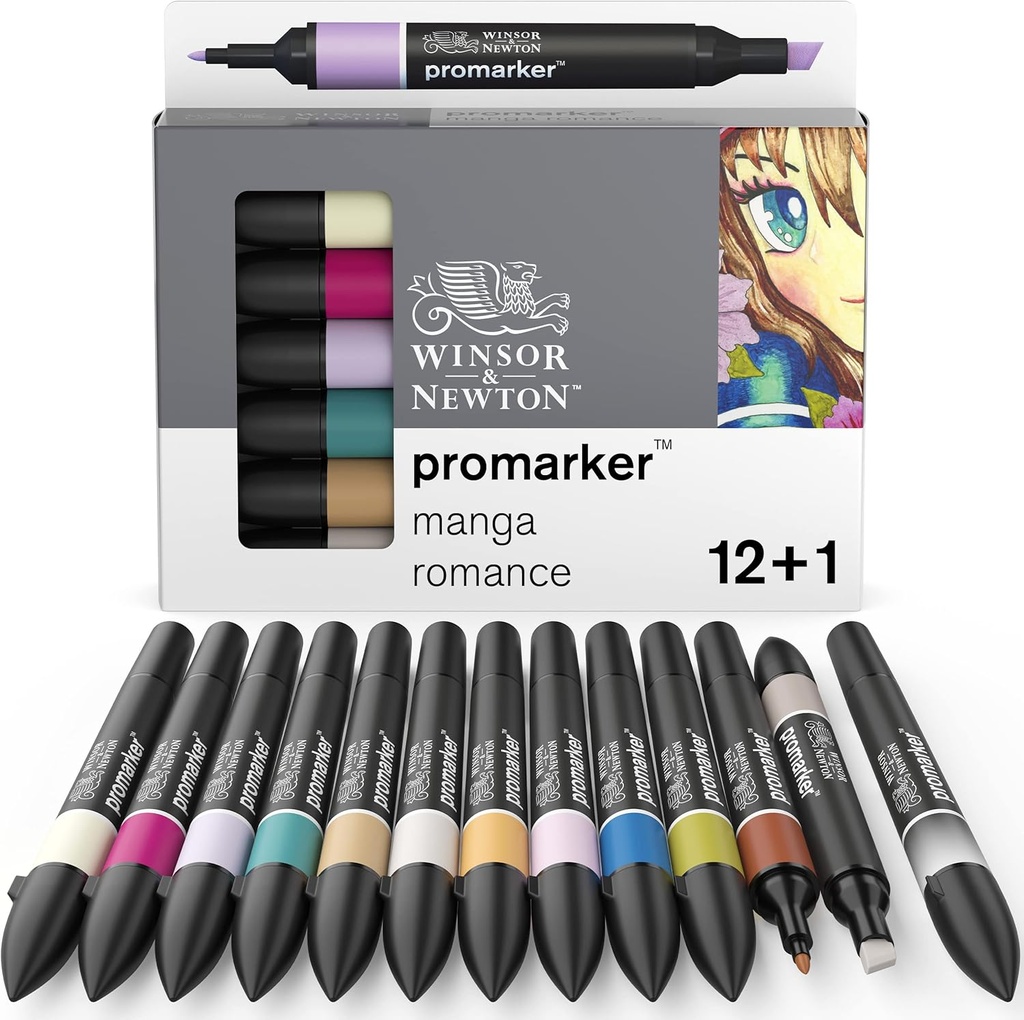 WINSOR & NEWTON PROMARKER 12+1 MANGA ROMANCE