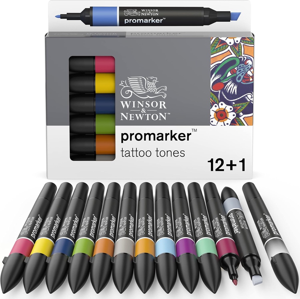 WINSOR & NEWTON PROMARKER 12+1 TATTOO TONES