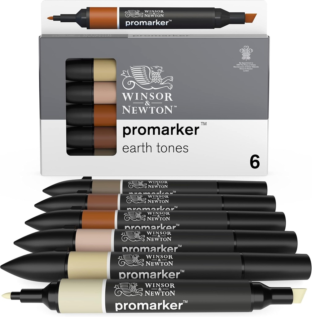 WINSOR & NEWTON PROMARKER 6 EARTH TONES