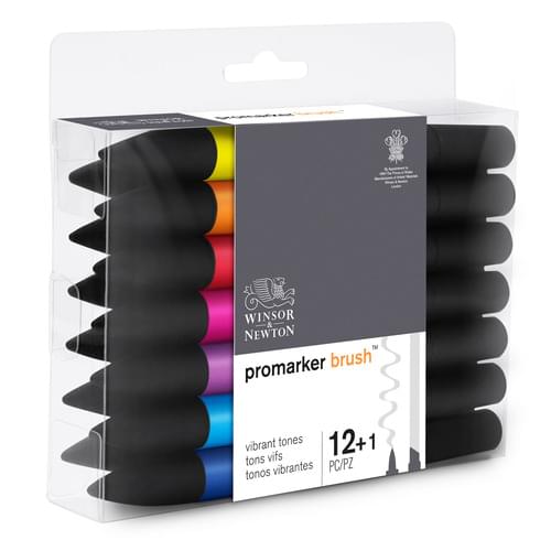 WINSOR & NEWTON PROMARKER BRUSH 12+1 VIBRANT TONES