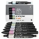 WINSOR & NEWTON PROMARKER BRUSH 6 PASTEL TONES
