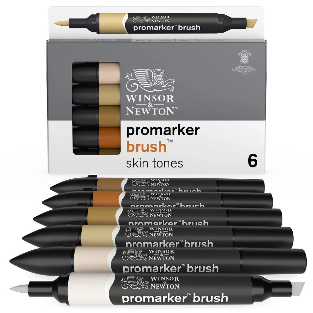 WINSOR & NEWTON PROMARKER BRUSH 6 SKIN TONES