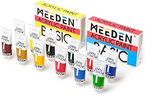 Meeden basic acrylic paint set ,6 Tubes,60ml /2 oz (blue)