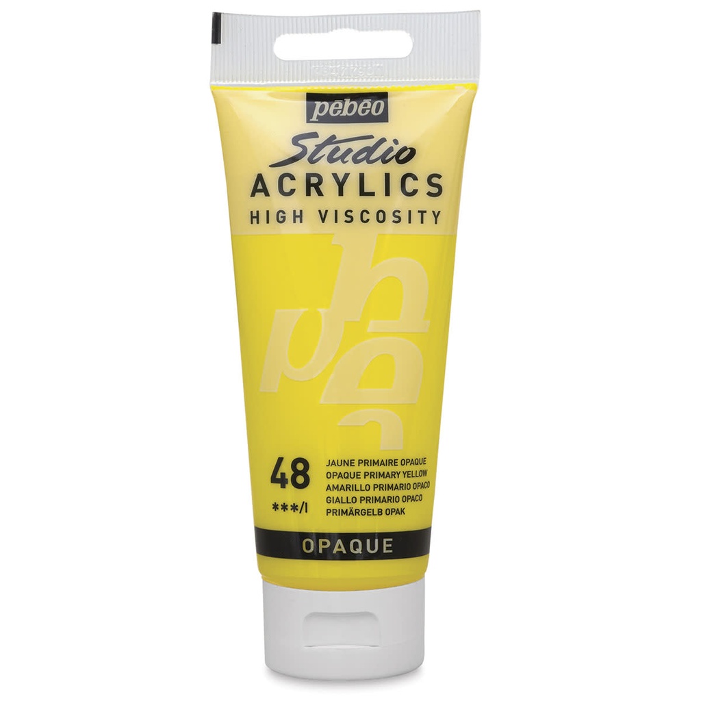 PEBEO STUDIO ACRYLIC HV 100ML PRIMARY YELLOW