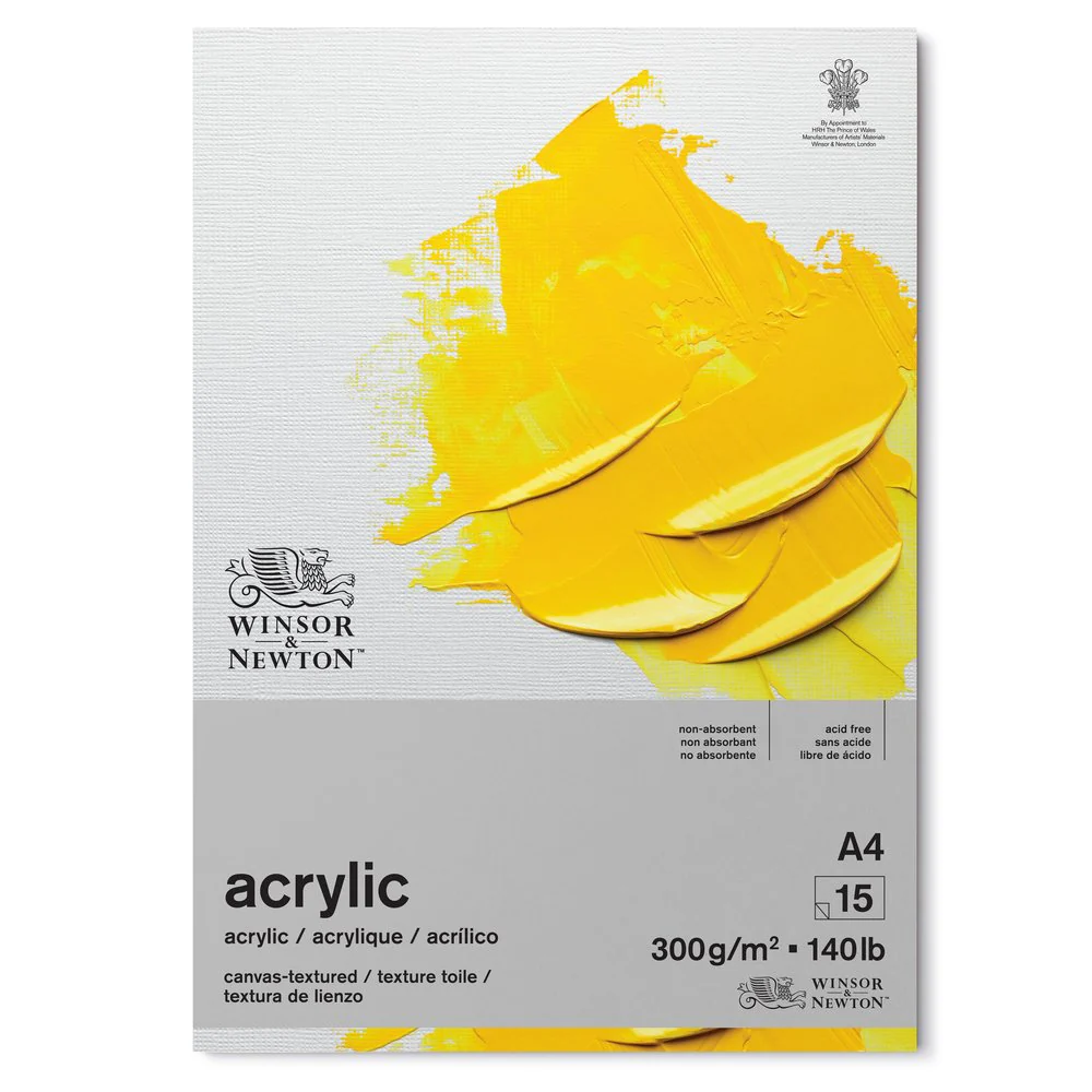 WINSOR & NEWTON ACRYLIC PADS 300GSM 15 SHEETS