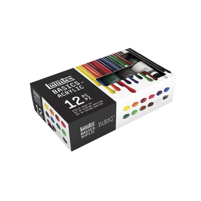 LIQUITEX BASICS ACRYLIC COLOUR SET 24X22ML ROW