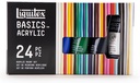 LIQUITEX BASICS ACRYLIC COLOUR SET 24X22ML ROW