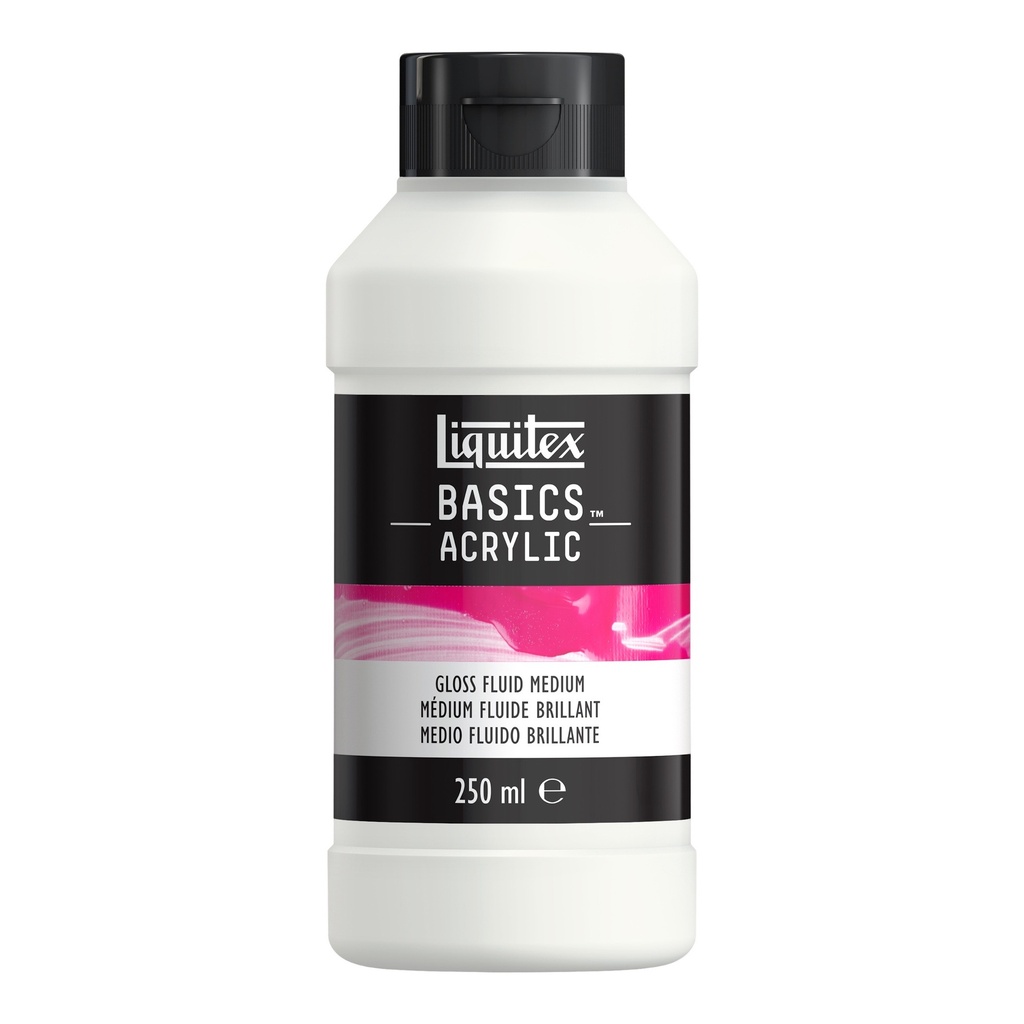 LIQUITEX BASICS ACRYLIC ADDITIVE 250ML BTL GLOSS GEL FLUID MEDIUM