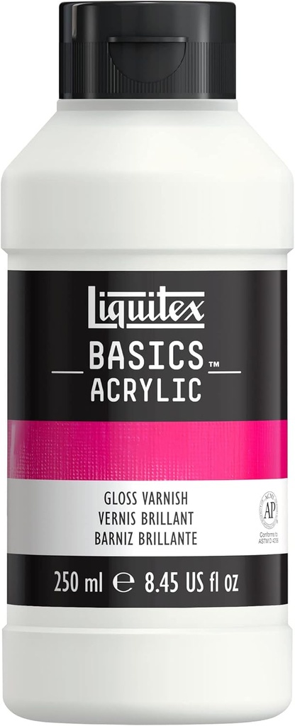 LIQUITEX BASICS ACRYLIC ADDITIVE 250ML BTL GLOSS VARNISH ROW