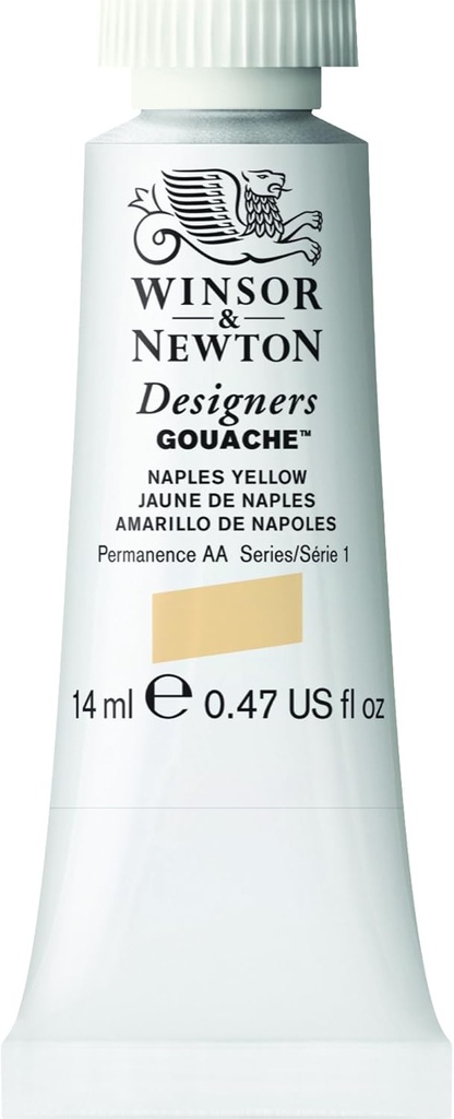 WINSOR & NEWTON DESIGNERS GOUACHE 14ML TUBE NAPLES YELLOW