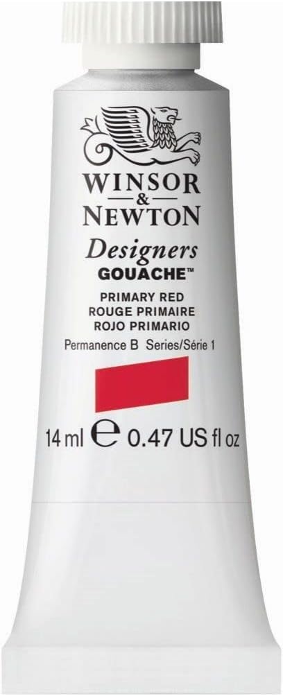 WINSOR & NEWTON DESIGNERS GOUACHE 14ML TUBE PRIMARY RED