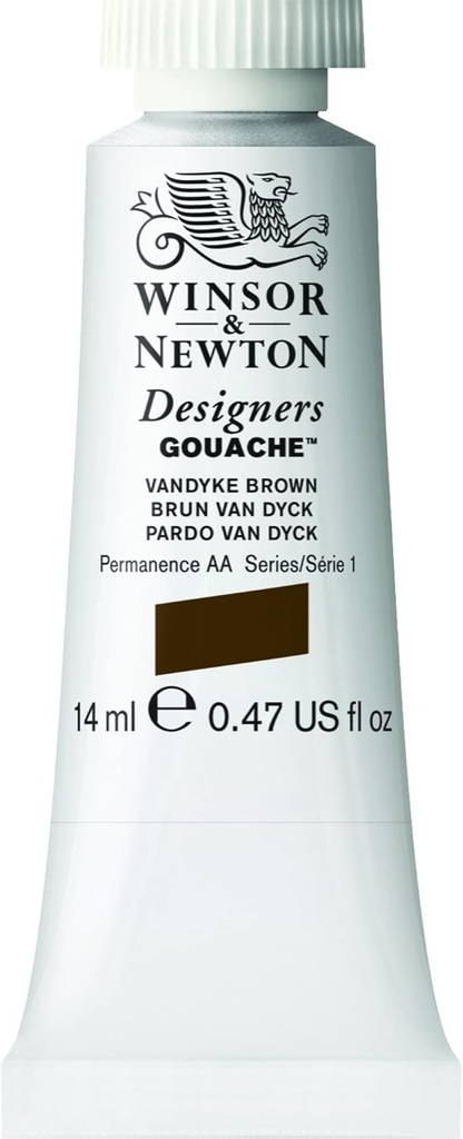 WINSOR & NEWTON DESIGNERS GOUACHE 14ML TUBE VANDYKE BROWN