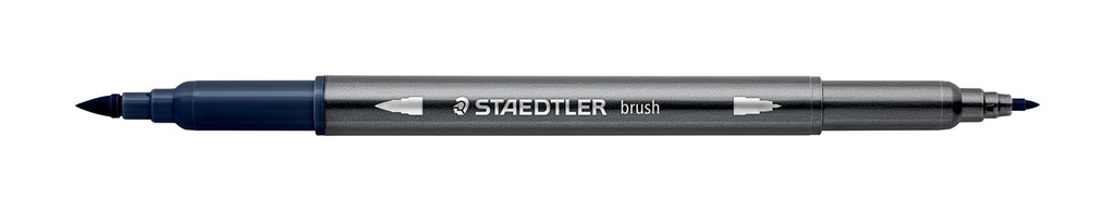 STAEDTLER DOUBLE-ENDED WATERCOLOUR BRUSH PEN INDIGO BLUE