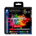 STAEDTLER PIGMENT BRUSH PENS BASIC COLOURS 12PCS SET 371 C12-1