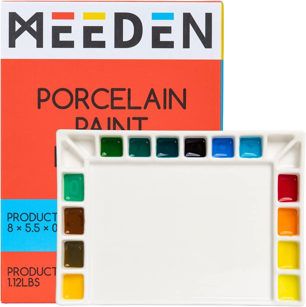 MEEDEN 18-Well Porcelain Artist Paint Palette