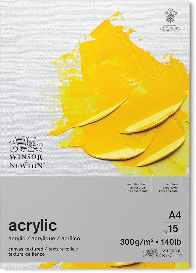 WINSOR & NEWTON ACRYLIC PADS 300GSM 15 SHEETS