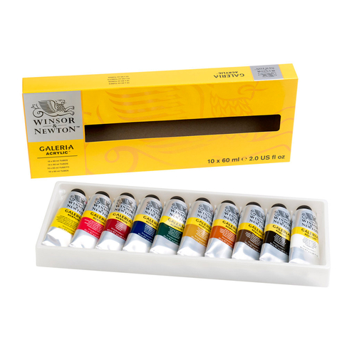 WINSOR & NEWTON GALERIA ACRYLIC COLOUR 10 TUBE SET