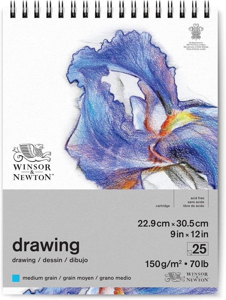 WINSOR & NEWTON DRAWING PAD MEDIUM 150 22.9x30.5 CM 25S