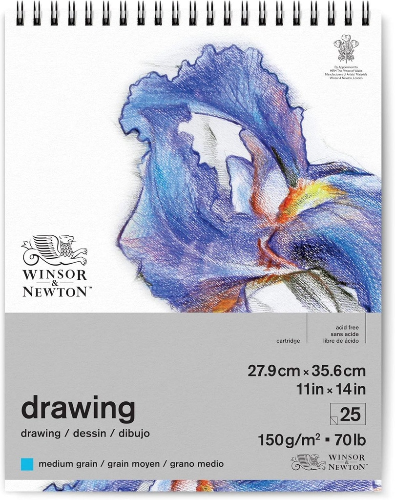 WINSOR & NEWTON DRAWING PADW MEDIUM 150 28X36P 25S