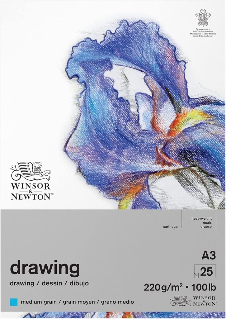 WINSOR & NEWTON DRAWING PAD MEDIUM 220 A3 25S