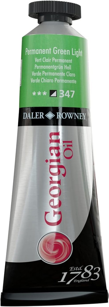 DALER ROWNEY GEORGIAN 38ML PERMANENT GREEN LIGHT