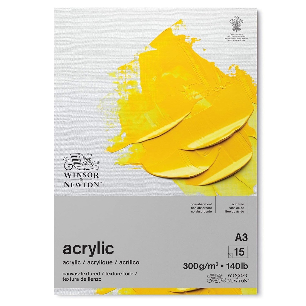 WINSOR & NEWTON ACRYLIC PAD 300 A3 15 SHEETS