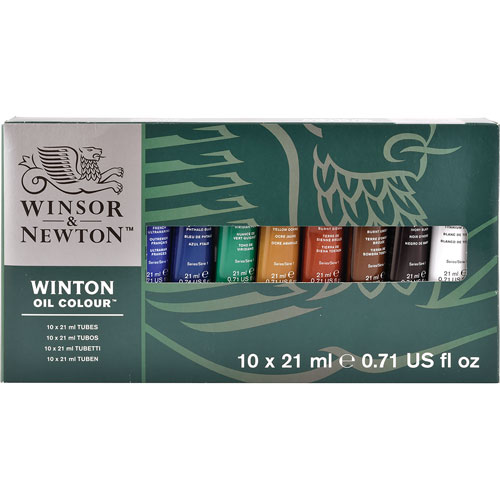 WINSOR & NEWTON WINTON OIL COLOUR TUBE SET 10X21ML ROW