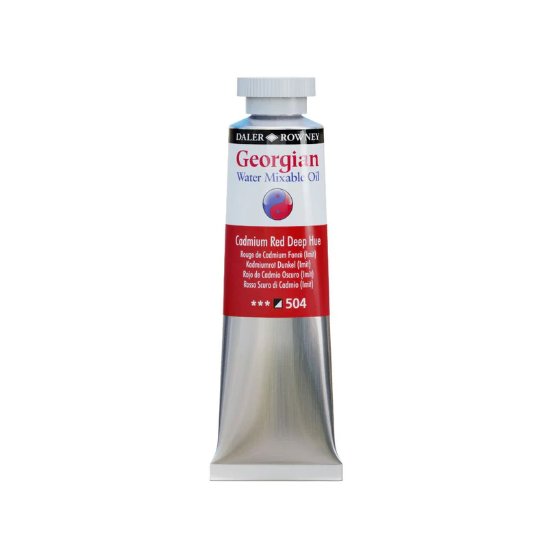 DALER ROWNEY WATER MIXABLE OIL COLOUR 37ML CADMIUM RED DEEP HUE