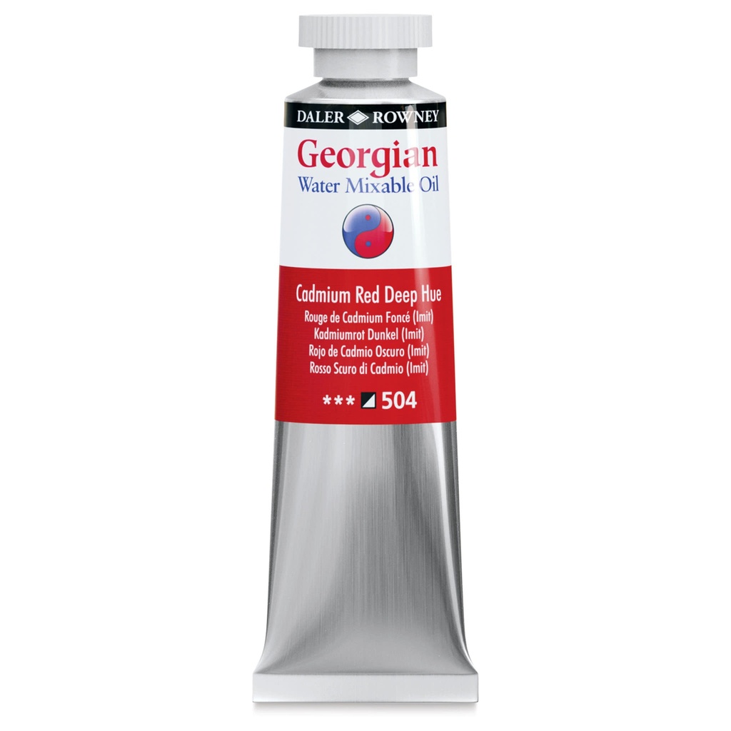 DALER ROWNEY WATER MIXABLE OIL COLOUR 37ML CADMIUM RED DEEP HUE